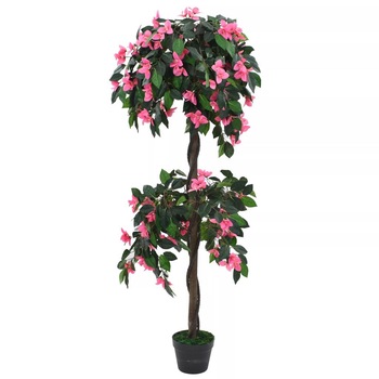 Planta artificiala Rododendron, in ghiveci, vidaXL, Plastic, 310 cm, Verde Planta artificiala Rododendron, in ghiveci, vidaXL, Plastic, 310 cm, Verde