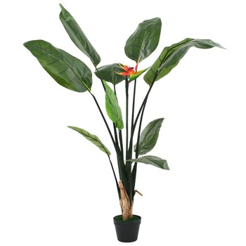 Planta artificiala Strelitzia Reginae Pasarea paradisului, vidaXL, Plastic, 155 cm, Verde Planta artificiala Strelitzia Reginae Pasarea paradisului, vidaXL, Plastic, 155 cm, Verde