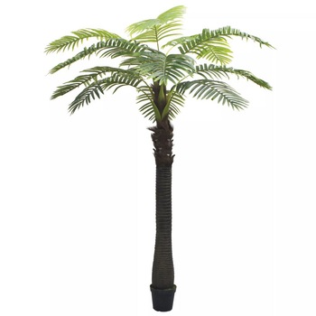 Palmier artificial in ghiveci, vidaXL, Plastic, 310 cm, Verde Palmier artificial in ghiveci, vidaXL, Plastic, 310 cm, Verde