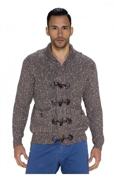 Pulover pentru barbati cu buzunare laterale, Maro Pulover pentru barbati cu buzunare laterale, Maro