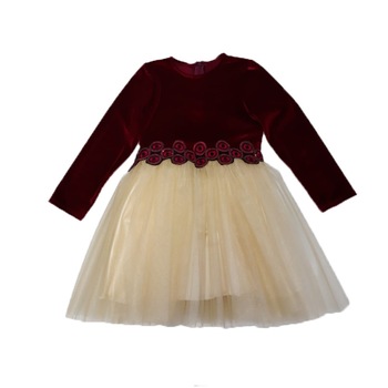 Rochie Emanuel din catifea si tul Rochie Emanuel din catifea si tul