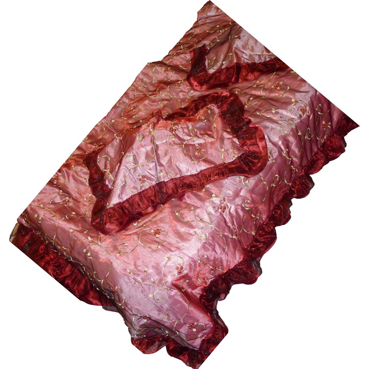 Кувертюра Verona 0714-1 ,2.30 x 2.50 бордо/розово