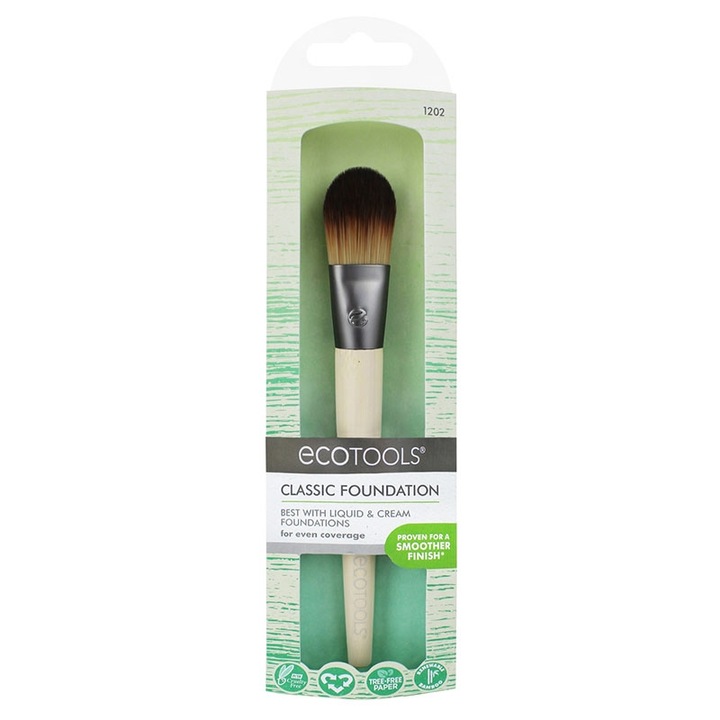 Ecotools Classic Foundation Brush sminkecset alapozó felviteléhez