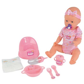 Papusa New Born Baby Wet and Dry bea si face pipi 5039005 Simba Papusa New Born Baby Wet and Dry bea si face pipi 5039005 Simba