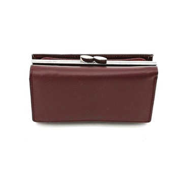 Portofel mic de dama din piele naturala, magrot Hassion, 2155, visiniu Portofel mic de dama din piele naturala, magrot Hassion, 2155, visiniu