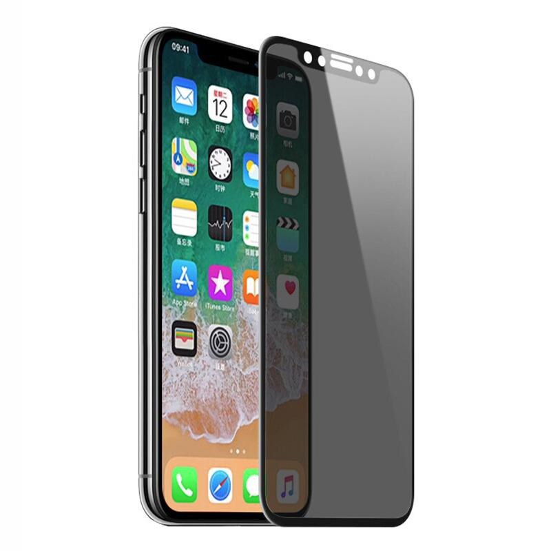 Folie de protectie sticla securizata Privacy 5D Apple iPhone Xs/X Black