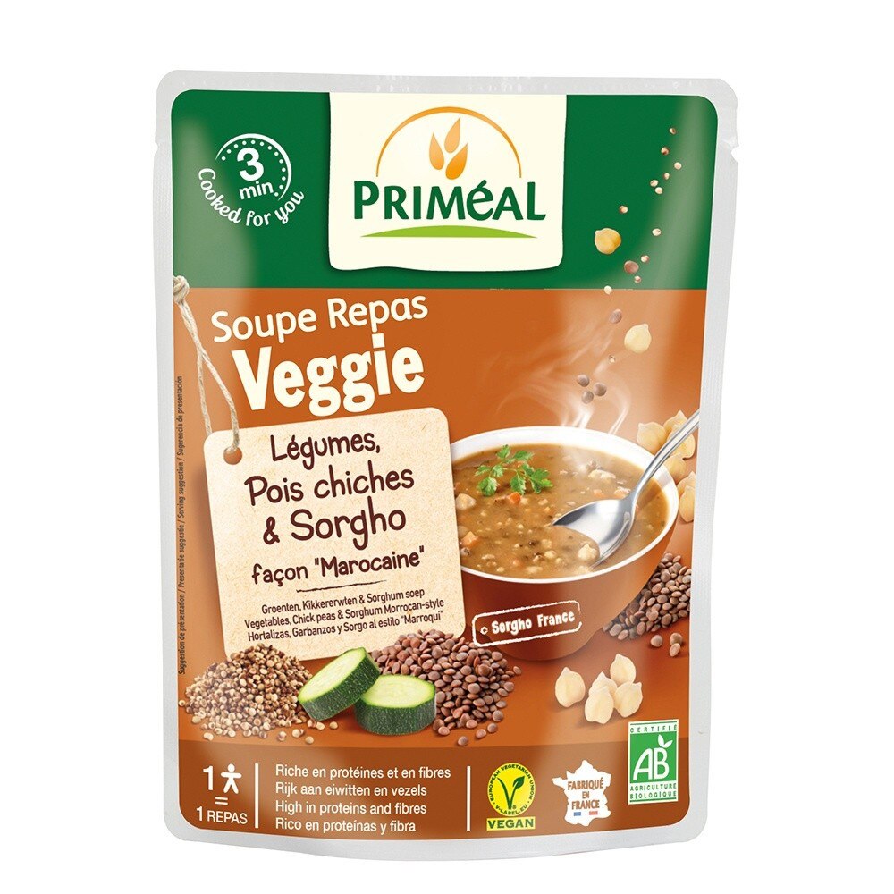Supa gata preparata - legume, naut si sorg, Primeal, 250ml