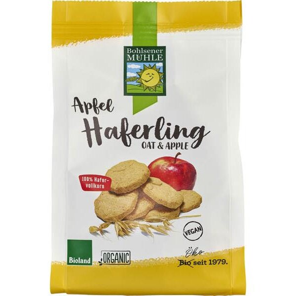 Biscuiti din Ovaz cu Mere Bio 125gr Bohlsener Muhle
