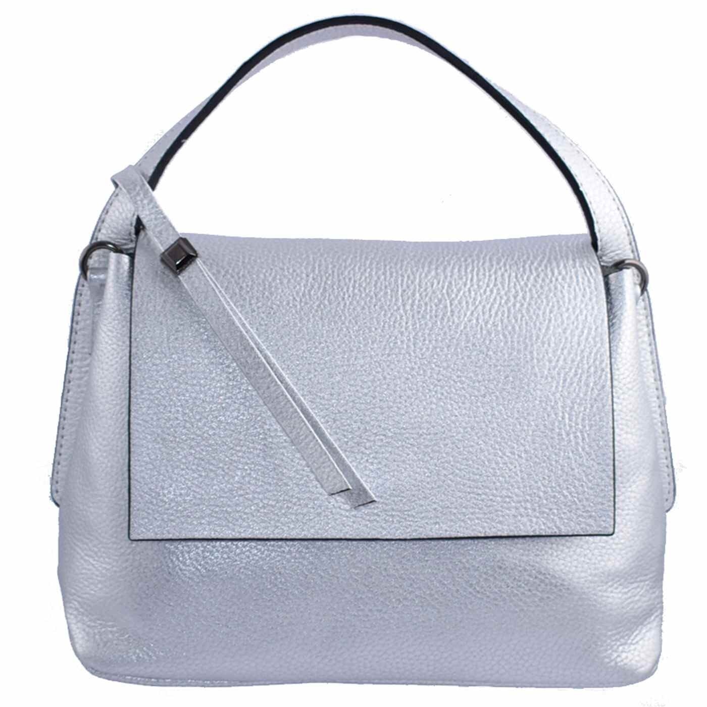 Poseta dama, din piele naturala, marca Desisan, 1491-18-26, argintiu