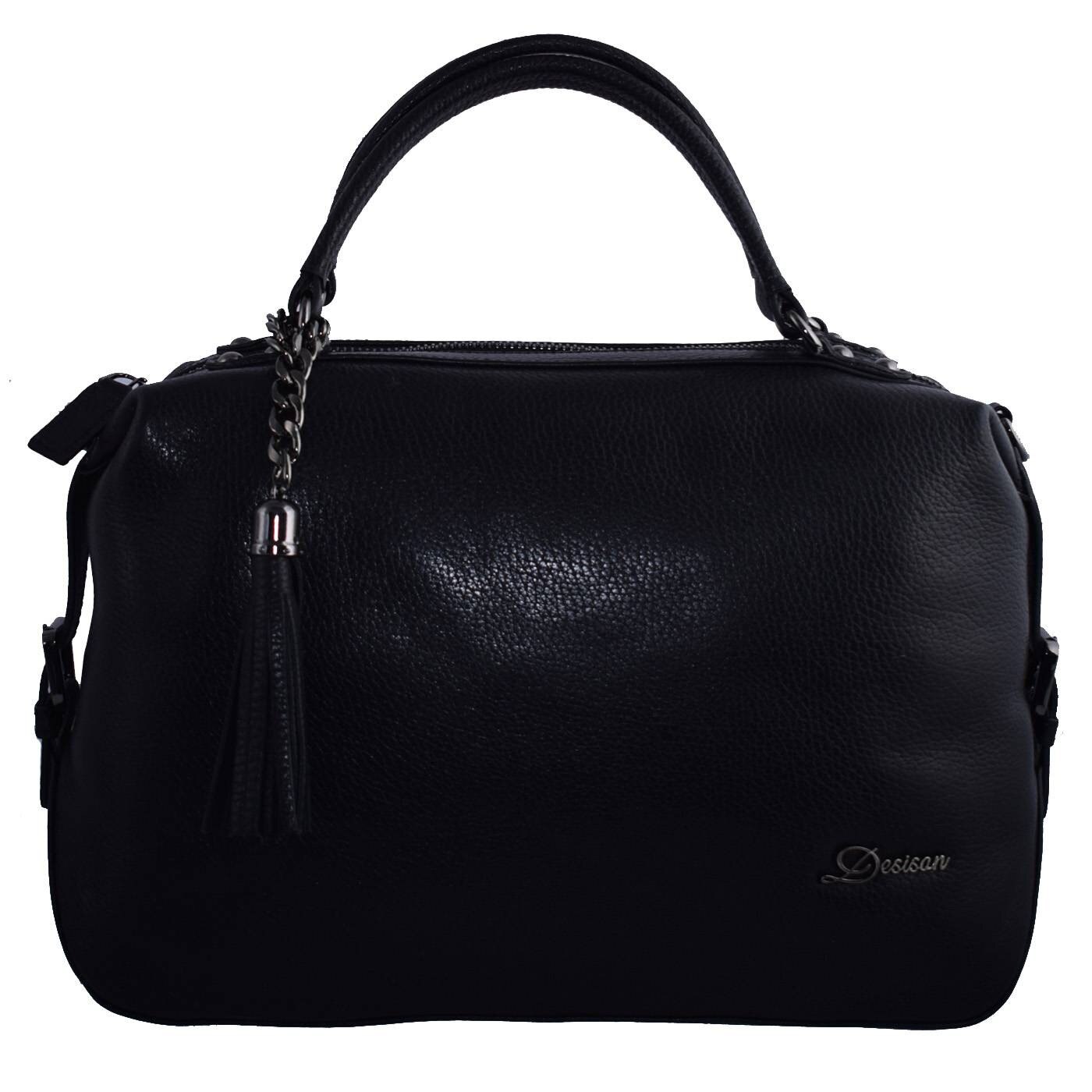 Poseta dama, din piele naturala, marca Desisan, 2947-01-26, negru