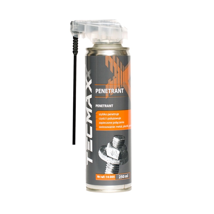 Spray degripant, Tecmaxx Penetrant, Utilizat pentru metal/aliaje/plastic/cauciuc, 250 ml