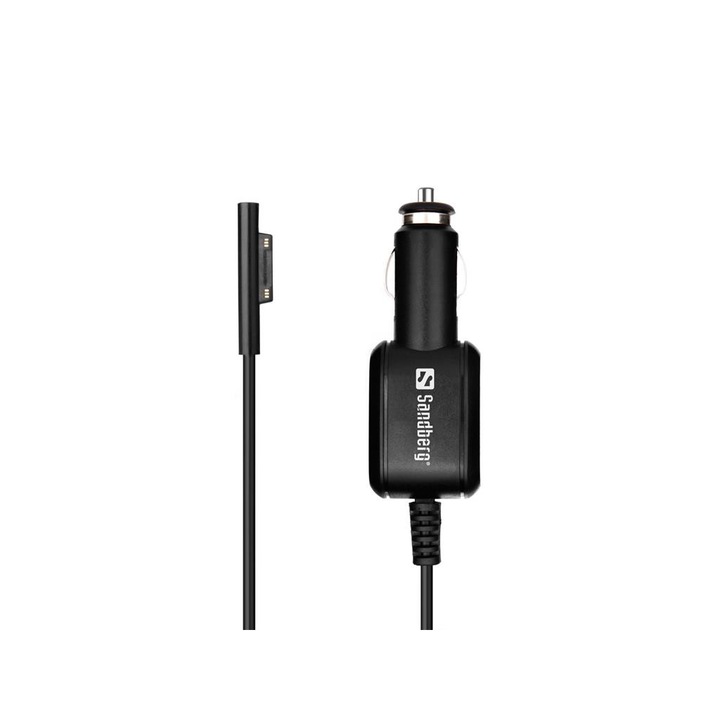 Incarcator pentru masina Sandberg Surface Pro 3/4, Negru