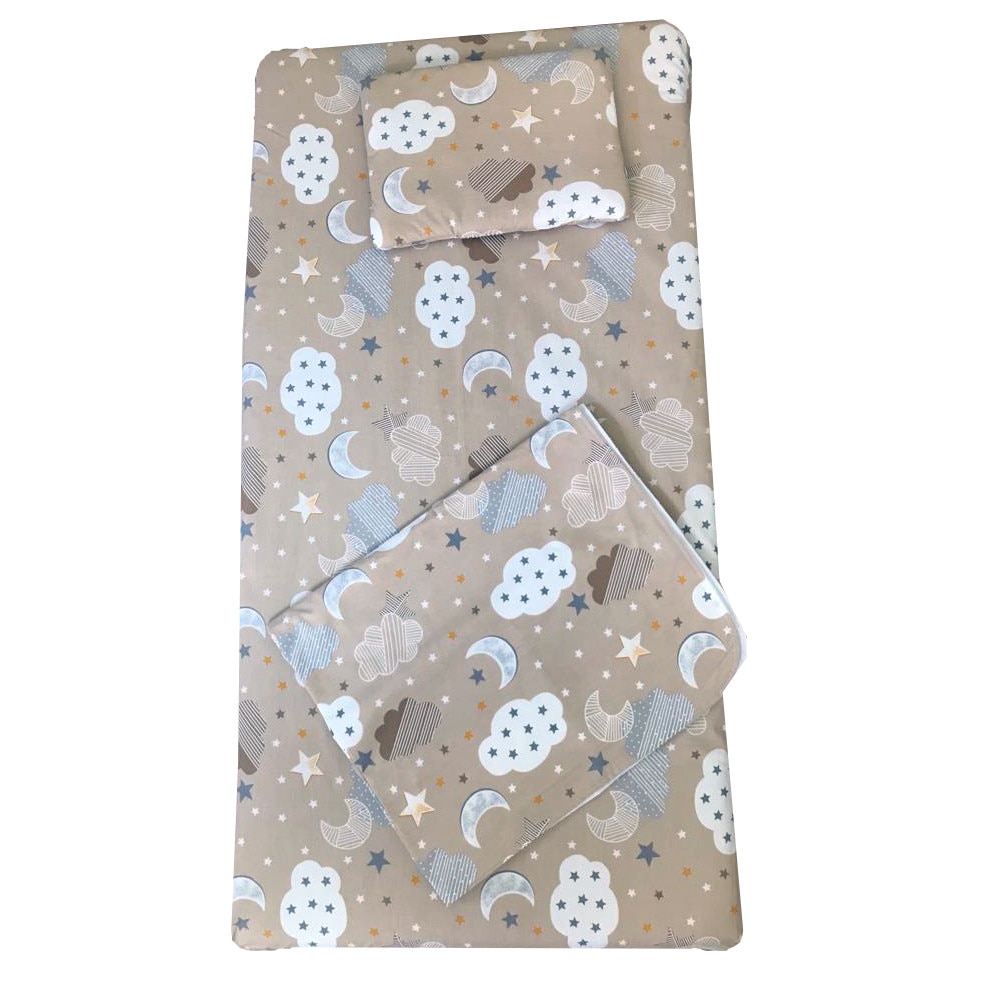 Set Paturica bebe cu Cearsaf si Pernuta pt pat 120x60 cm Deseda Norisori