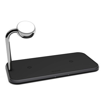 Statie incarcare wireless fast charge dual + Apple Watch ZENS Aluminium 10W Qi Black Statie incarcare wireless fast charge dual + Apple Watch ZENS Aluminium 10W Qi Black