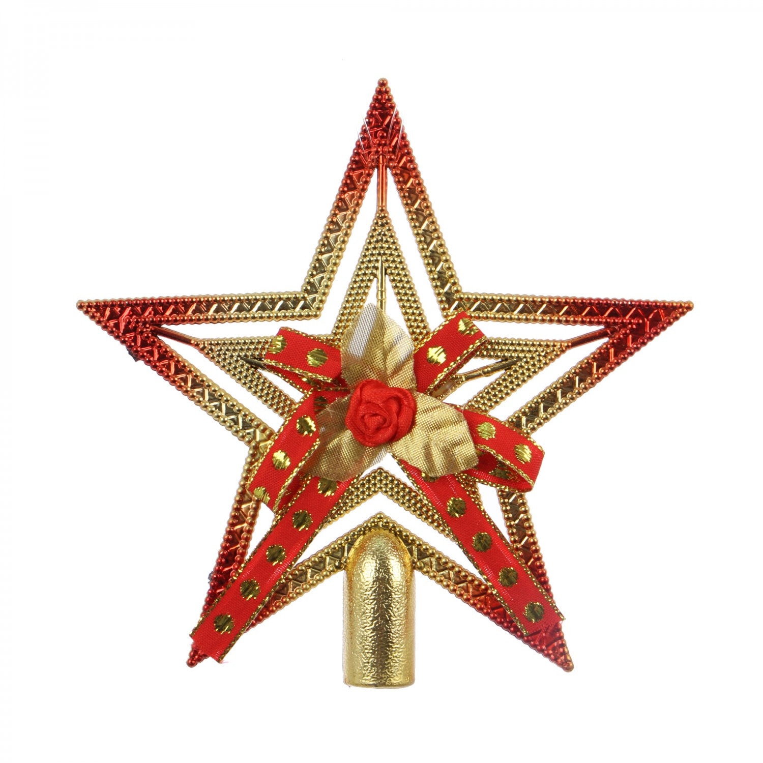 Stea decorativa iMK® pentru brad, Auriu, 15 cm