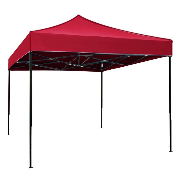 Cort Flippy Pavilon, Sátor, 3 x 4.5m, Összecsukható fémváz, Udvarra, Kertbe, Rendezvényekre, Piros