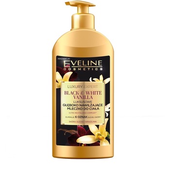 Lotiune de corp, Eveline Cosmetics, Luxury Expert Black & White Vanilla, 350 ml Lotiune de corp, Eveline Cosmetics, Luxury Expert Black & White Vanilla, 350 ml