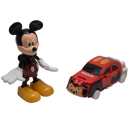 Figurina Mickey Mouse cu masinuta