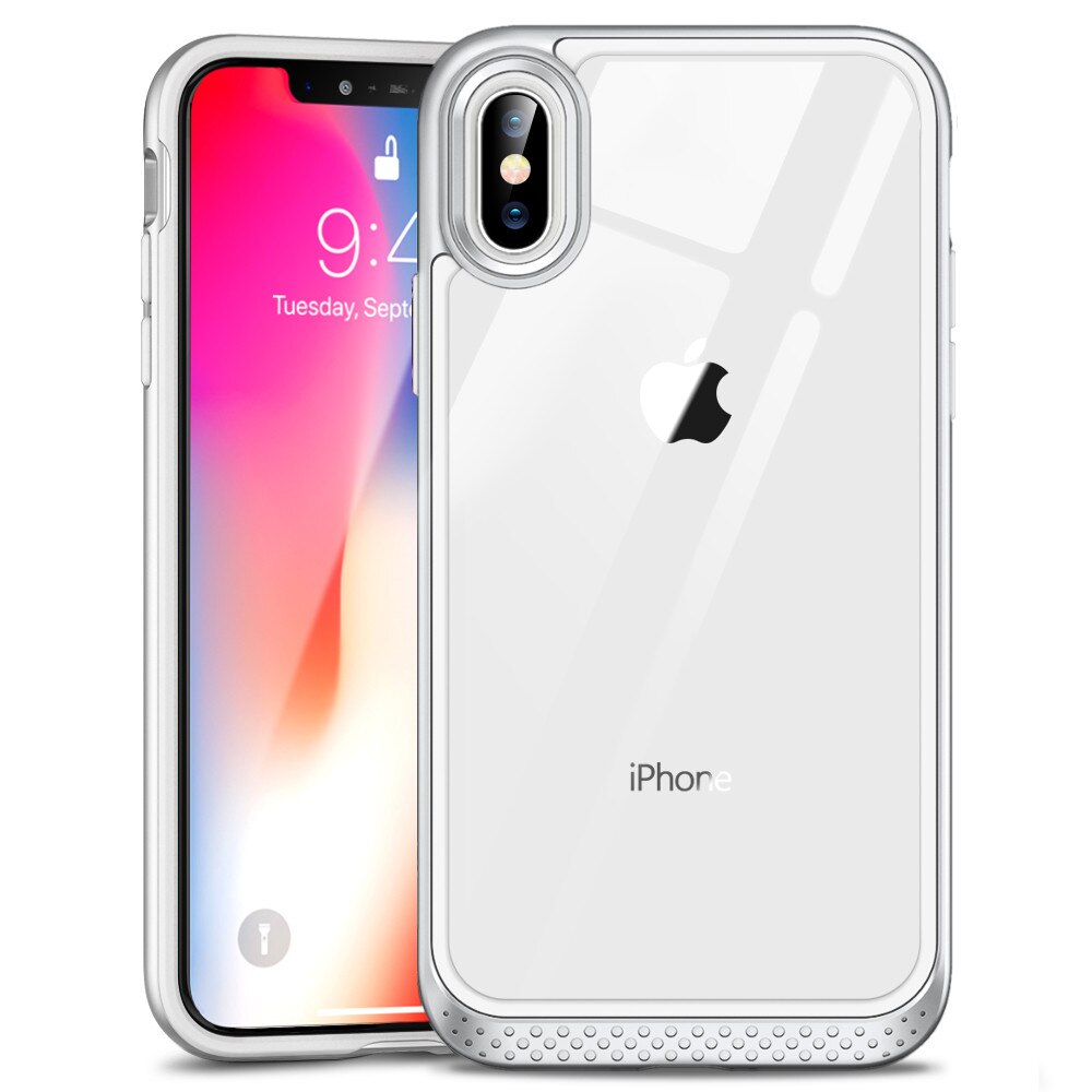 Carcasa ESR Bumper Hoop iPhone X, Silver