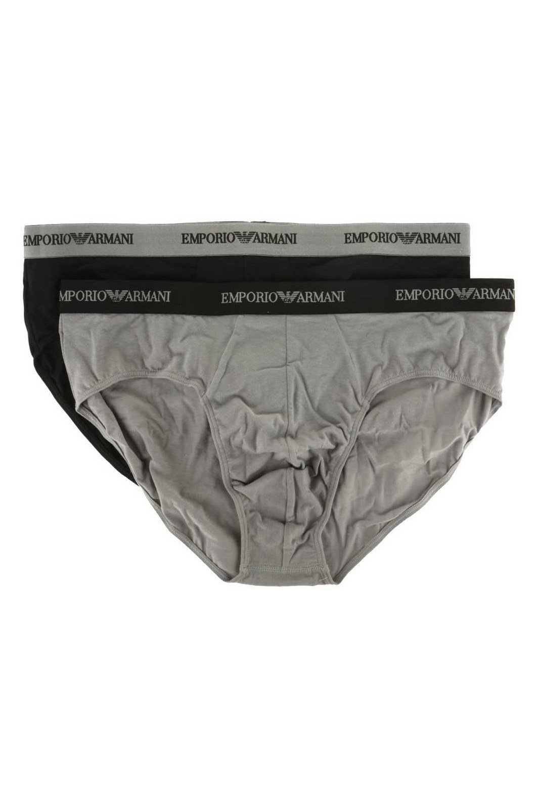 Slipi Armani Basic717, Alb/Bleumarin, set 2 buc., Negru/Gri