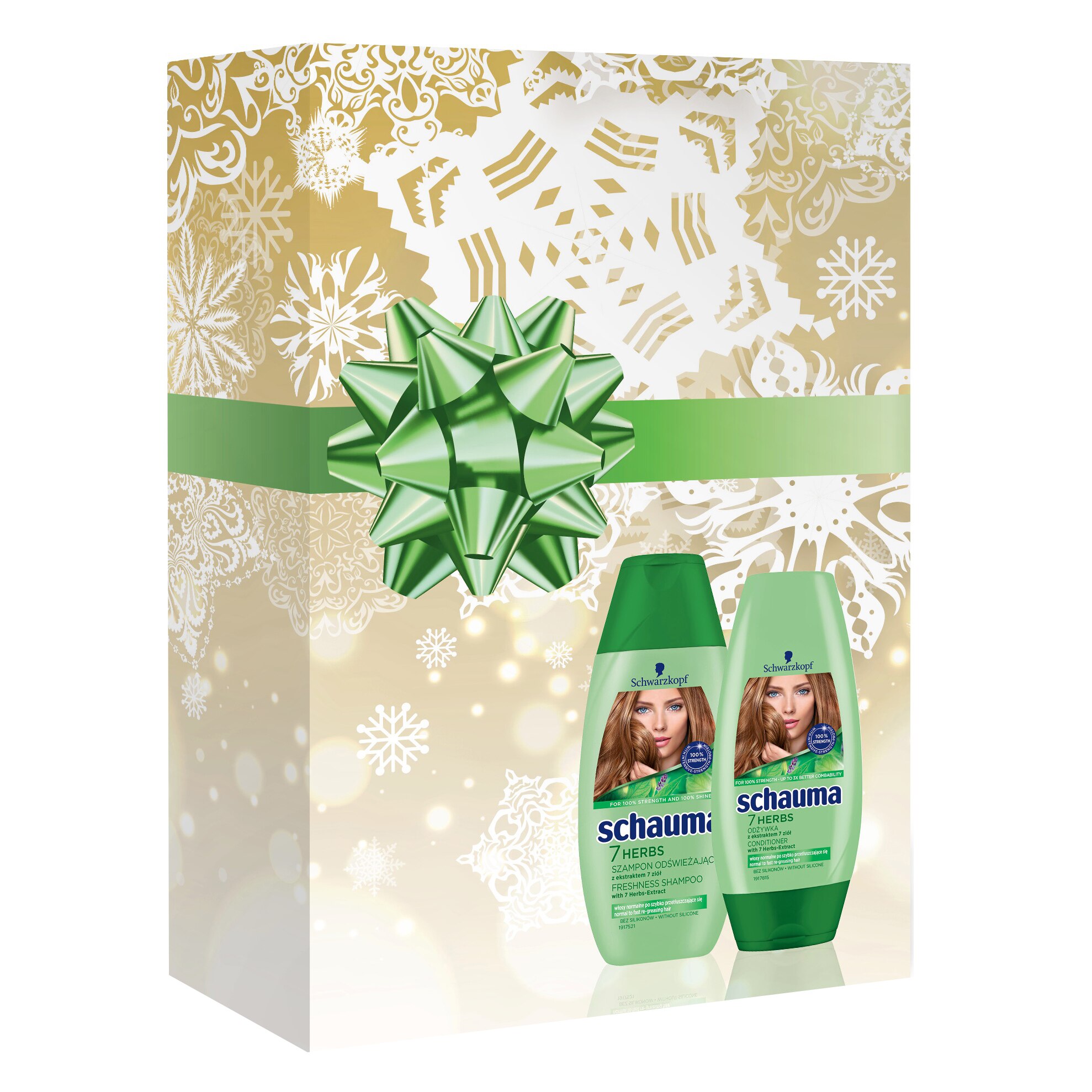 Pachet ingrijire par Schauma 7 Plante, femei: Sampon 250 ml, Balsam 200 ml