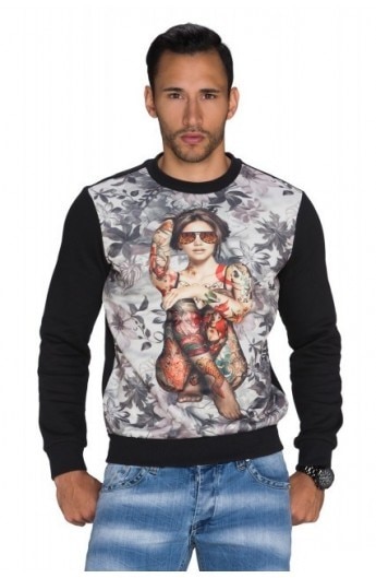 Bluza barbati cu imprimeu portret