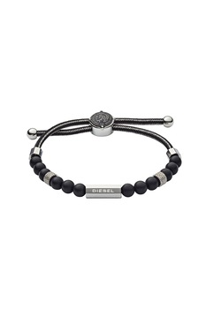 Diesel, Bratara decorata cu perle agat, Negru Diesel, Bratara decorata cu perle agat, Negru