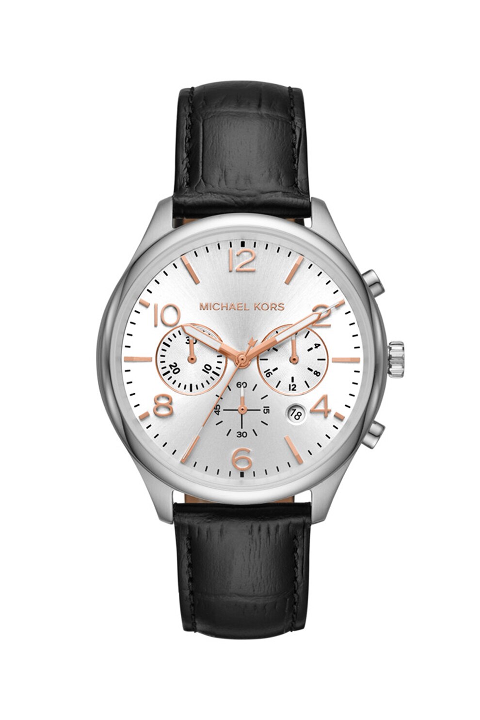 Michael Kors, Ceas cronograf cu o curea de piele Merrick, Negru