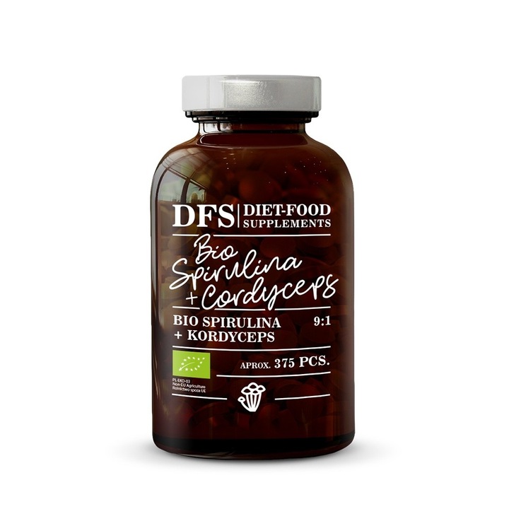 tablete bio spirulina  cordyceps - 375 tablete bio x 400mg diet food 150g imagen 6_1_
6
