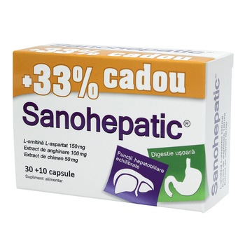 Sanohepatic 30 + 10 digestie usoara Sanohepatic 30 + 10 digestie usoara
