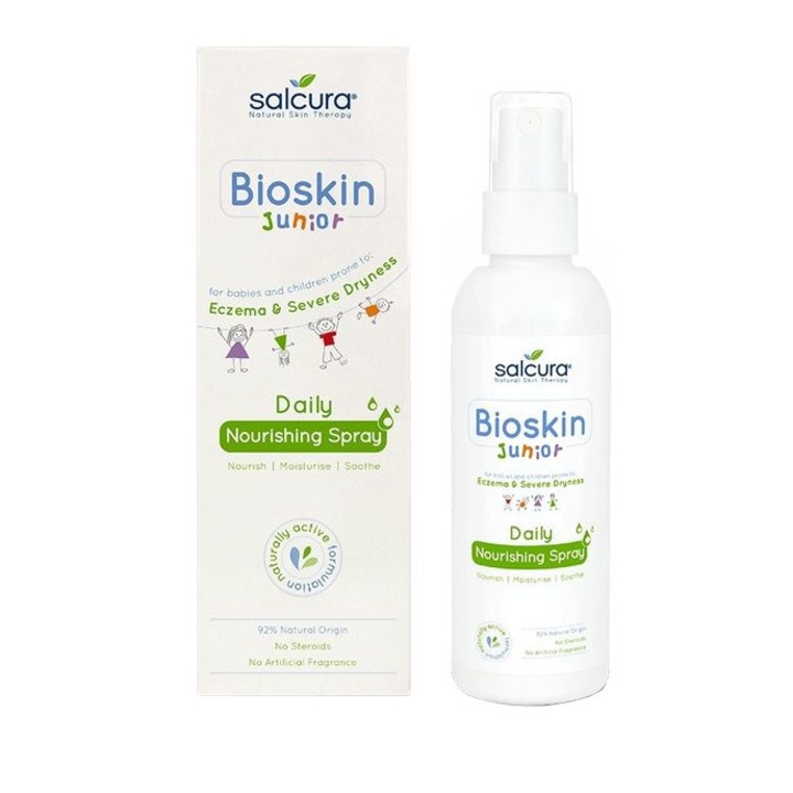 Spray nutritiv Salcura Bioskin Junior pentru bebelusi si copii, piele foarte uscata cu eczeme, 100 ml