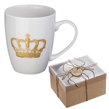 Cana din ceramica, cu imagine coroana Cana din ceramica, cu imagine coroana
