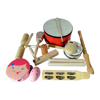 Set jucarii didactice de percutie din lemn - 12 elemente Set jucarii didactice de percutie din lemn - 12 elemente