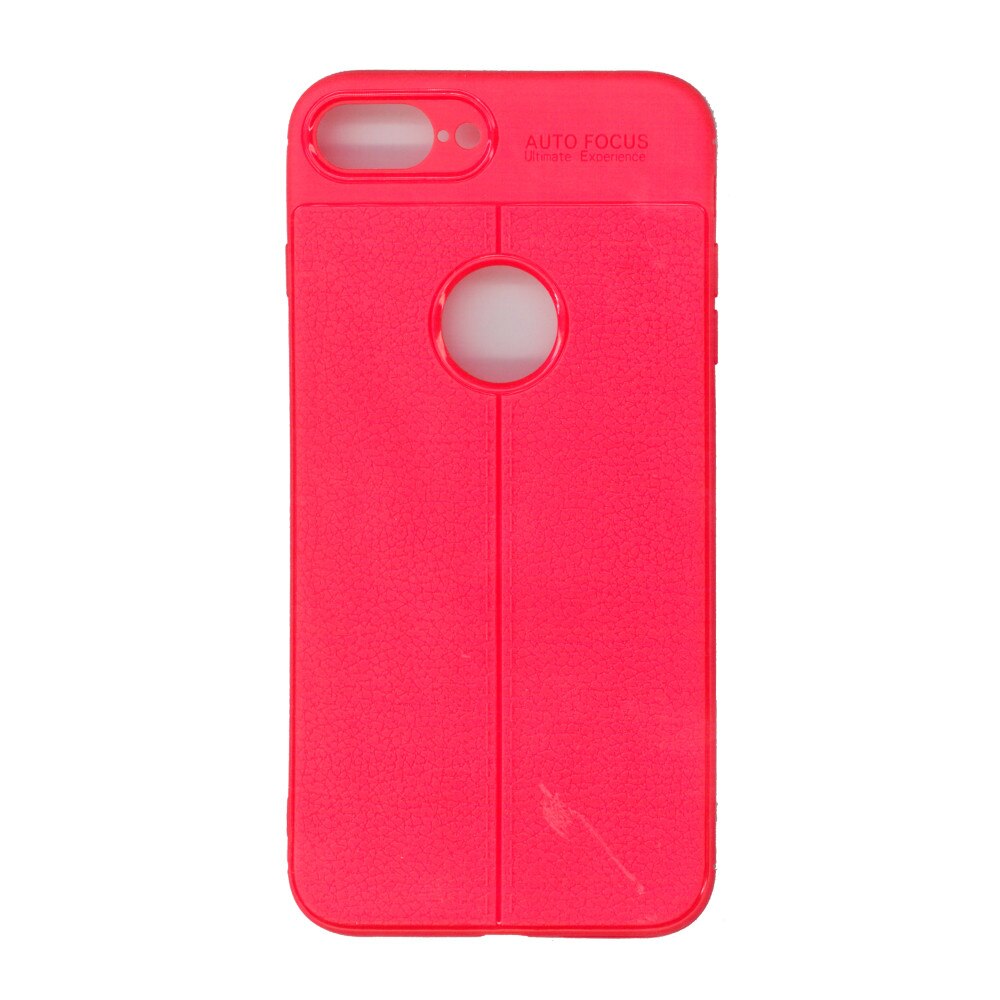 Husa din silicon auto-focus, Eurocell, pentru iPhone 8 Plus, rosu