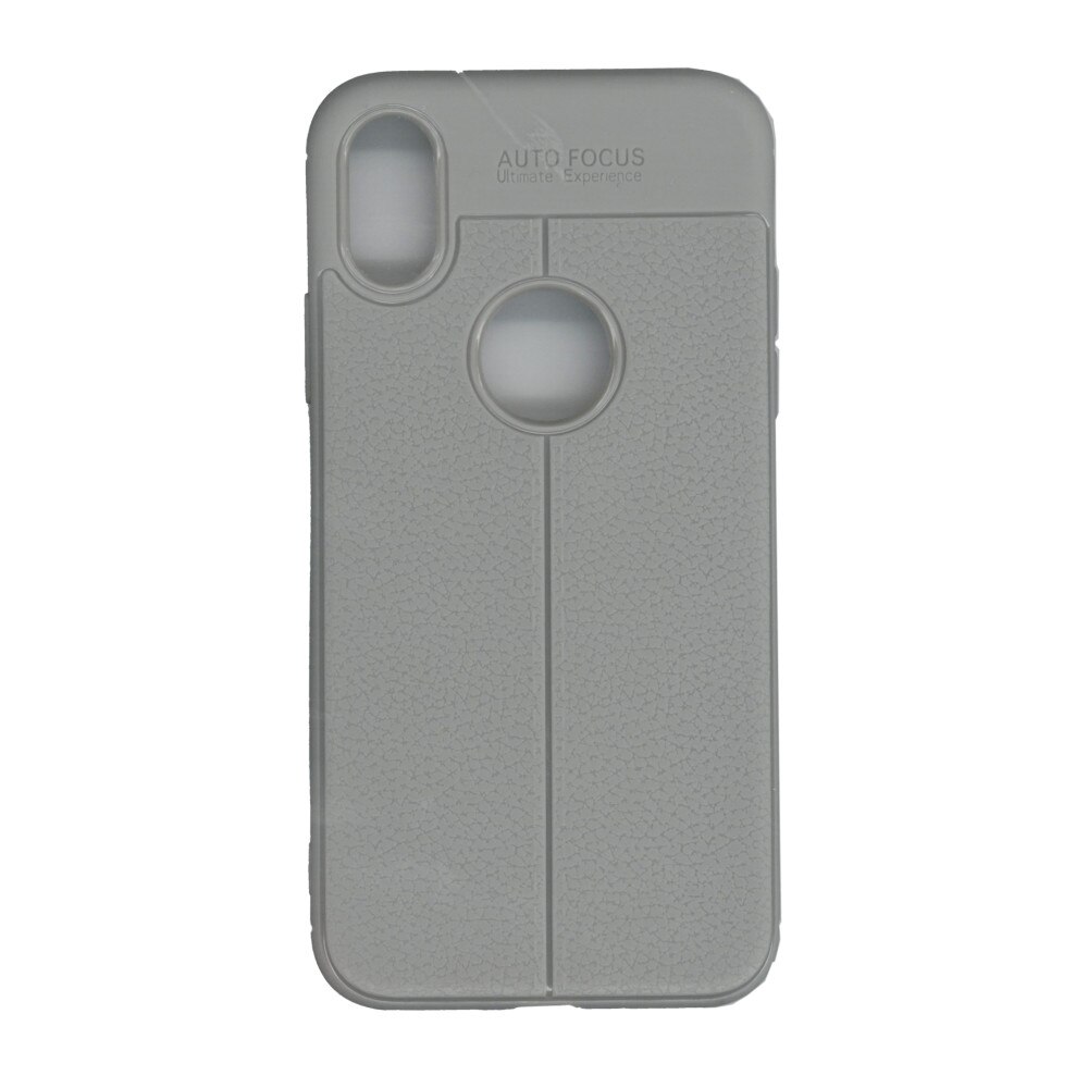 Husa din silicon auto-focus, Eurocell, pentru iPhone X, gri