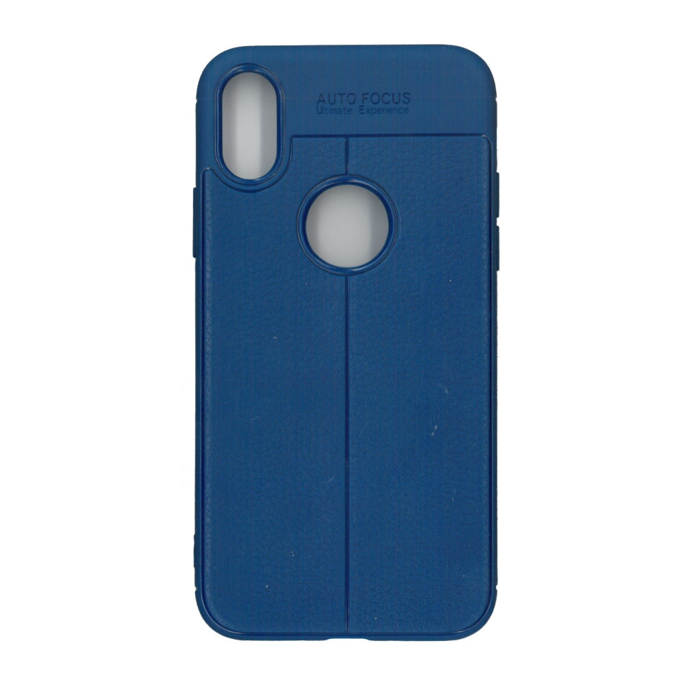 Husa din silicon auto-focus, Eurocell, pentru iPhone X, albastru