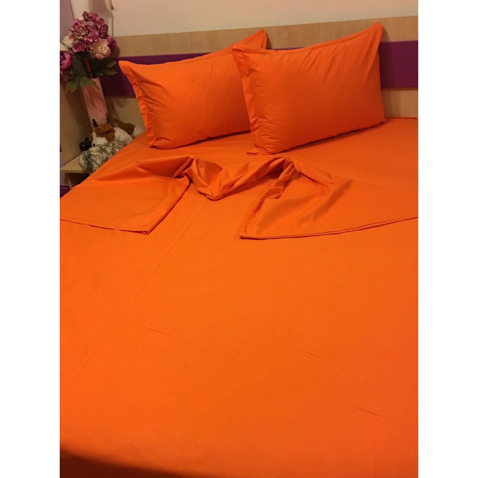 Set lenjerie cu elastic, 4 piese bumbac ranforce, pentru saltea de 1,80m sau mai mare, by Liz Line - L4RE5KS