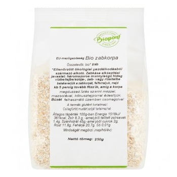 Tarate de Ovaz Bio Biopont PV 250gr Tarate de Ovaz Bio Biopont PV 250gr