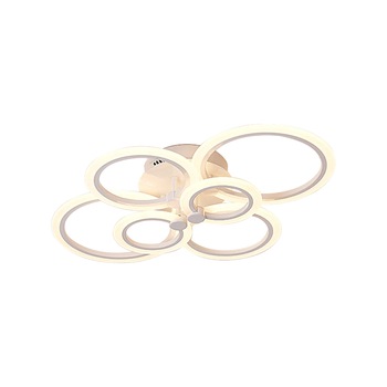 Lustra LED cu aplicatie pentru telefon, 2.4 GHz, intensitate reglabila, lumina calda, neutra, rece, acril exterior, 168W Lustra LED cu aplicatie pentru telefon, 2.4 GHz, intensitate reglabila, lumina calda, neutra, rece, acril exterior, 168W