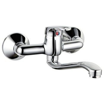 Baterie baie pentru lavoar iMKⓇ cu maner decupat zincat, cot din alama, pipa lunga 250 mm, finisaj cromat Baterie baie pentru lavoar iMKⓇ cu maner decupat zincat, cot din alama, pipa lunga 250 mm, finisaj cromat