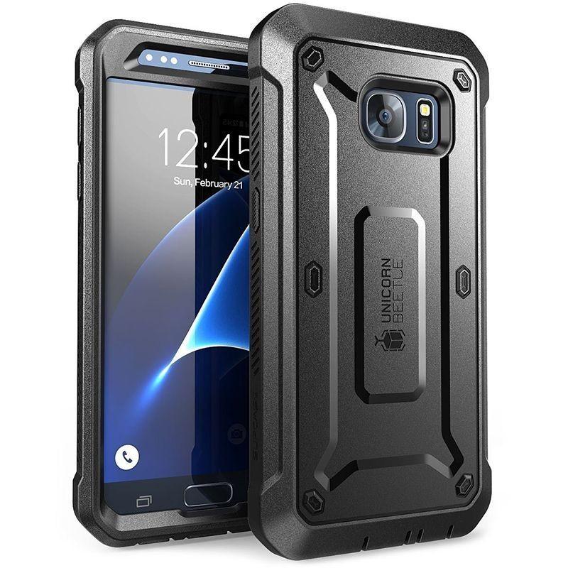 Carcasa 360 grade Supcase Unicorn Beetle Pro Samsung Galaxy S7 cu protectie display, Negru
