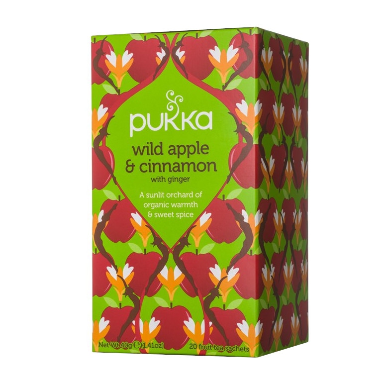 Ceai Pukka wild apple and cinnamon, 20 x Pliculete, 40 g