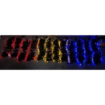 Instalatie de craciun TRICOLORA 3 m x 6 m Flash, ROSU / GALBEN / ALBASTRU, perdea tricolor rezistenta la apa / exterior / centenar Instalatie de craciun TRICOLORA 3 m x 6 m Flash, ROSU / GALBEN / ALBASTRU, perdea tricolor rezistenta la apa / exterior / centenar