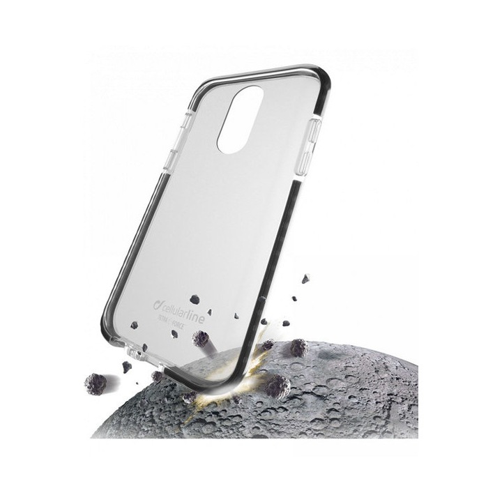 Усилен калъф Cellularline Tetra Force за Huawei Mate 20 Lite, Черен