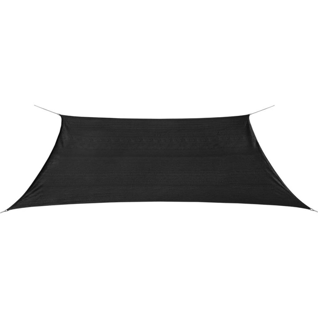 Copertina tip parasolar, dreptunghiular, vidaXL, HDPE, 2 x 4 m, Negru