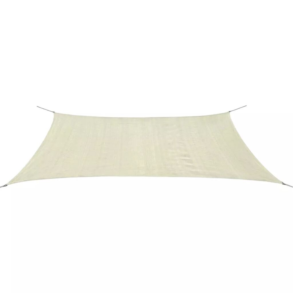 Copertina tip parasolar, dreptunghiular, vidaXL, HDPE, 4 x 6 m, Crem