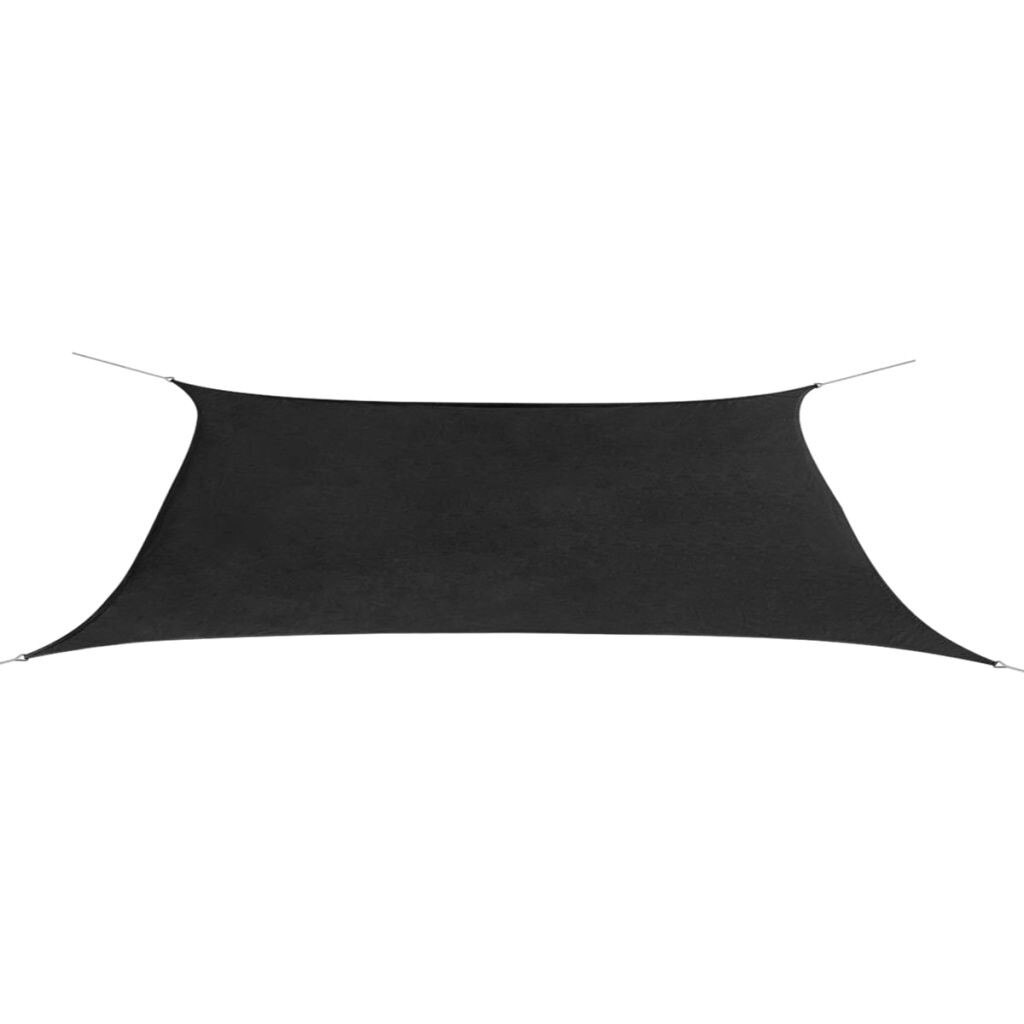 Copertina tip parasolar, dreptunghiular, vidaXL, Tesatura, 4 x 6 m, Negru