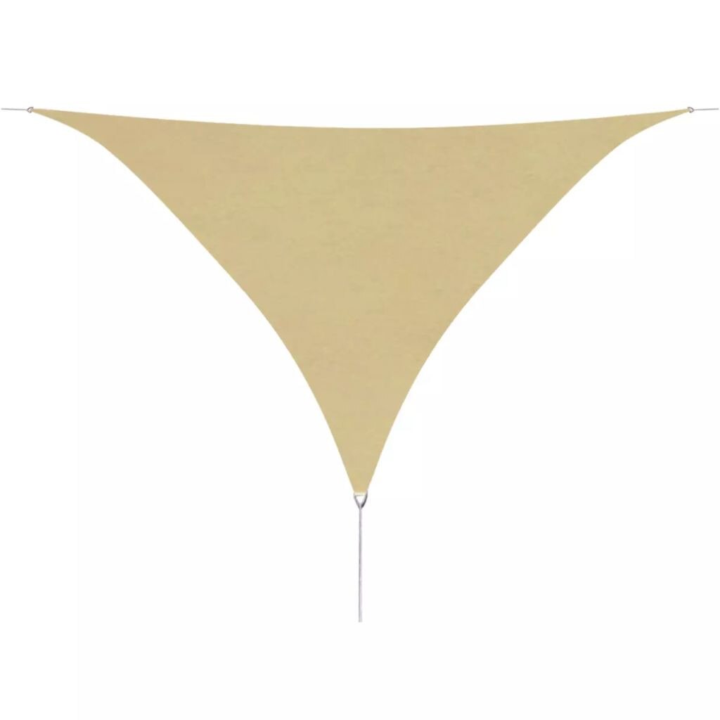 Copertina tip parasolar, triunghiular, vidaXL, Tesatura, 3.6 x 3.6 x 3.6 m, Bej