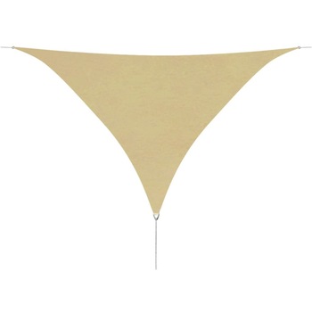 Copertina tip parasolar, triunghiular, vidaXL, Tesatura, 5 x 5 x 5 m, Bej Copertina tip parasolar, triunghiular, vidaXL, Tesatura, 5 x 5 x 5 m, Bej