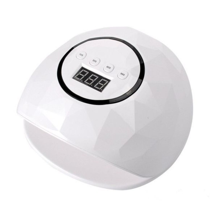 Lampa UV LED Profesionala 86W cu display, senzor, timer, aspect Diamant, uscare rapida, Cosmeticos, Alb